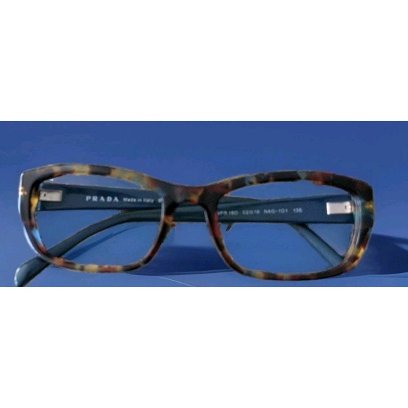PRADA FRAMES ONLY EYEGLASSES VPR 180 NAG-101 BLUE CONFETTI 54-18-135 - Picture 1 of 10